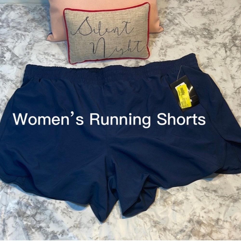 Avia Running Short With Bike Liner Navy Blue Women's Size 3X (24W-26W)